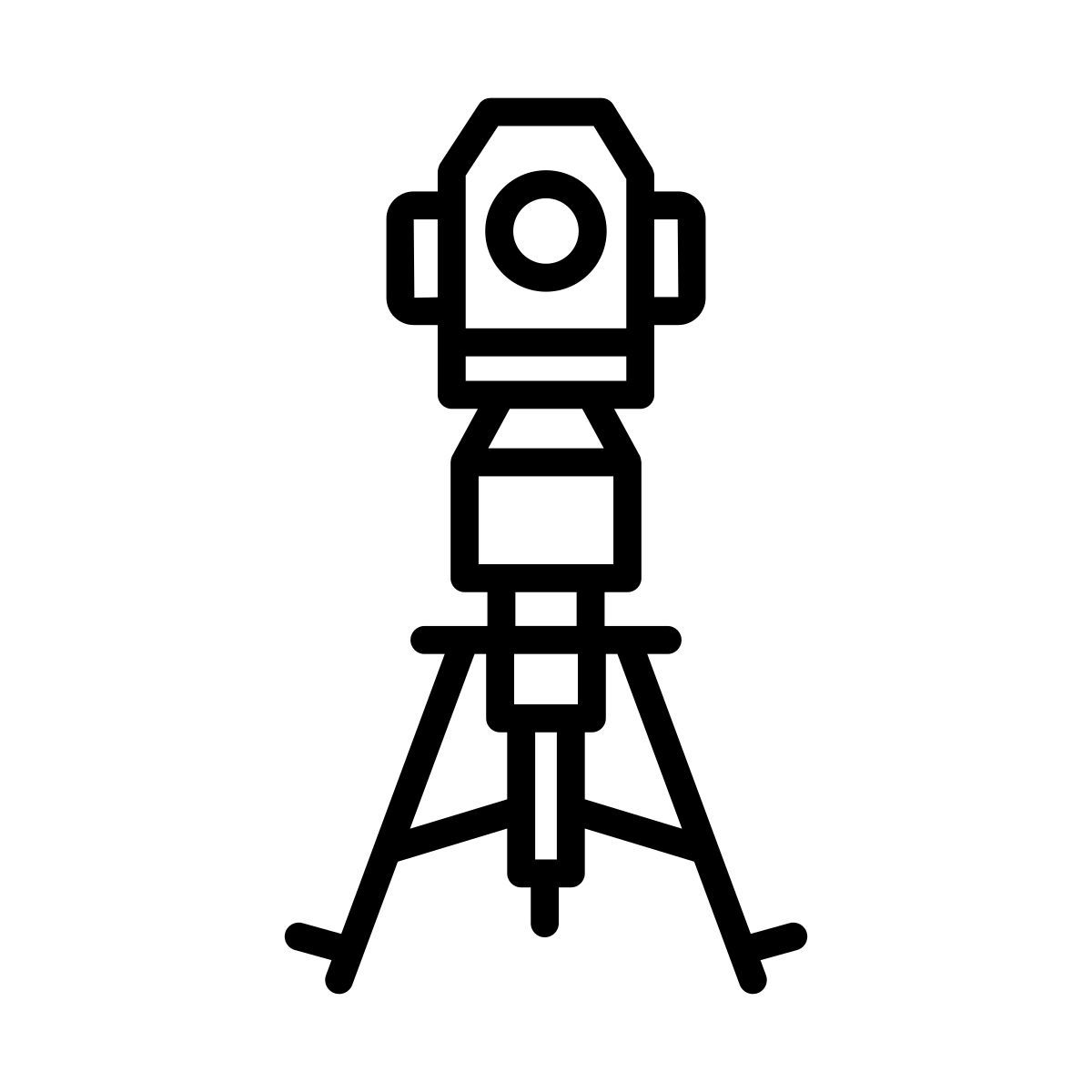 Theodolite icon in Thin Outline style